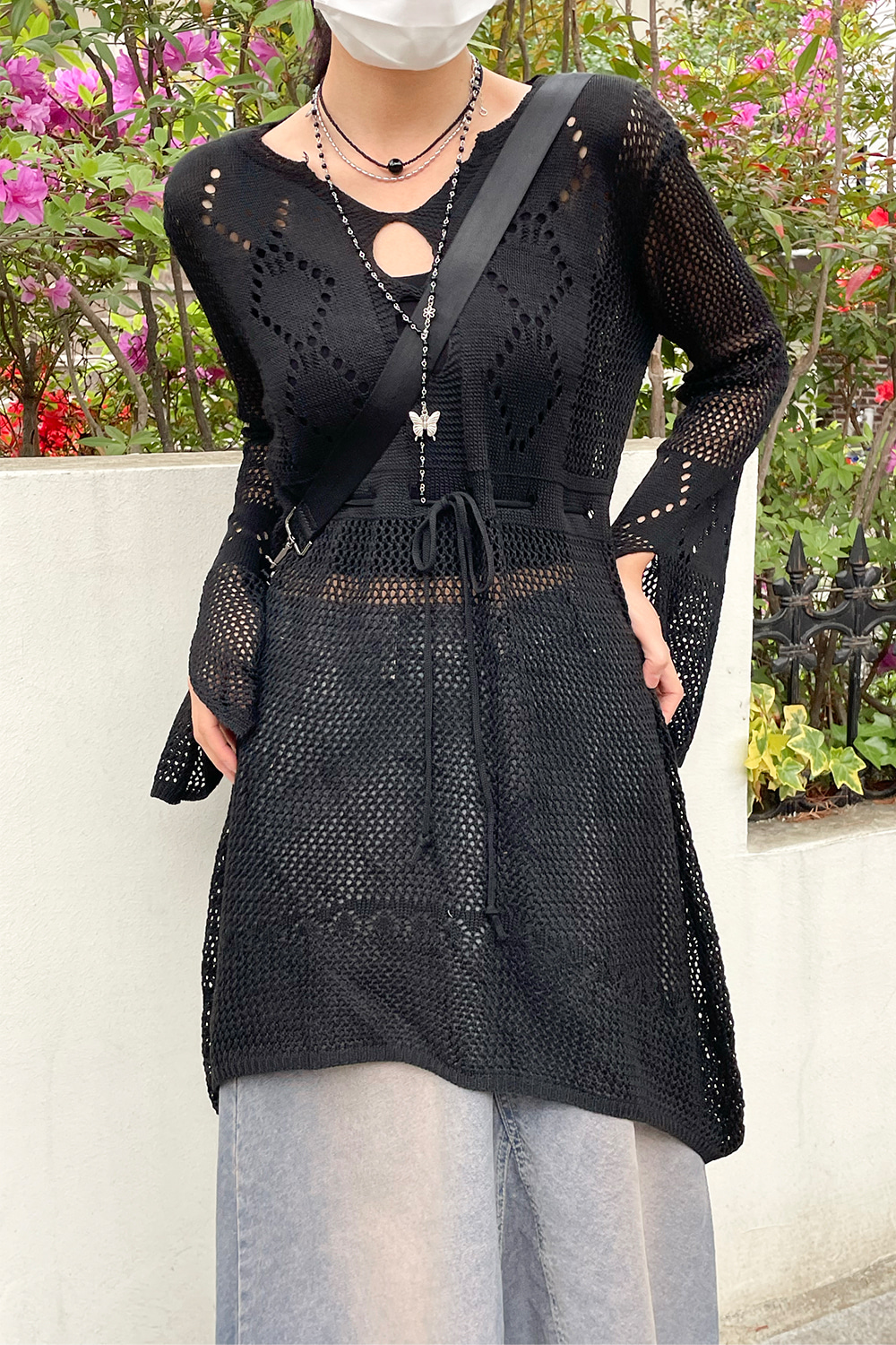 vintage cover dress (black)