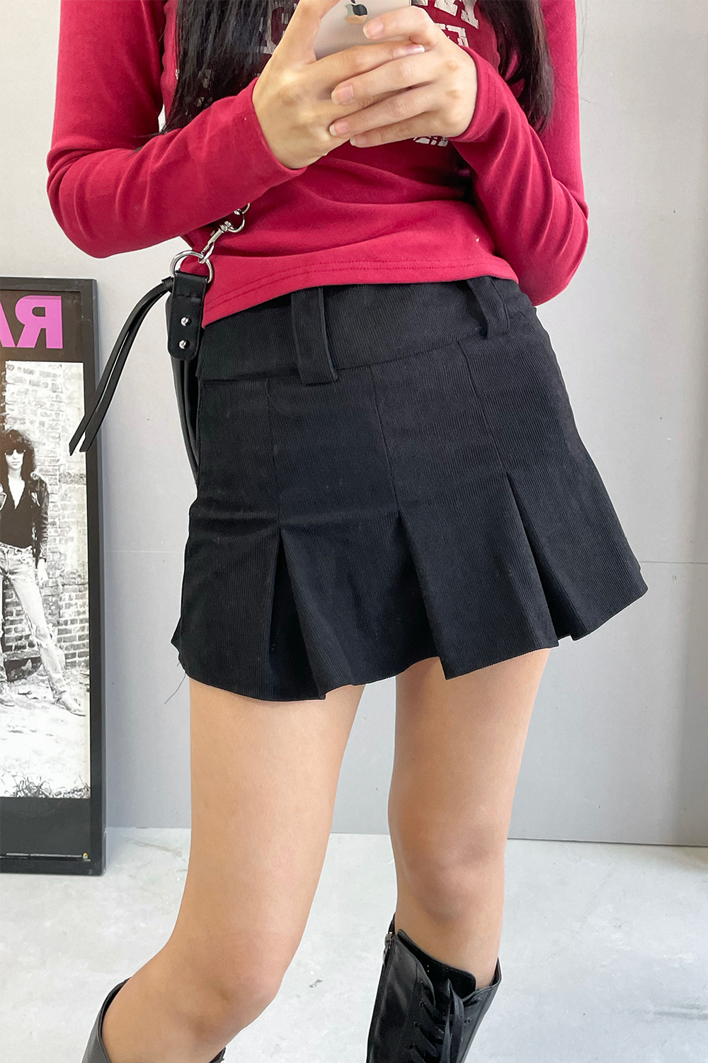 polo pleats mini skirts (2colors)