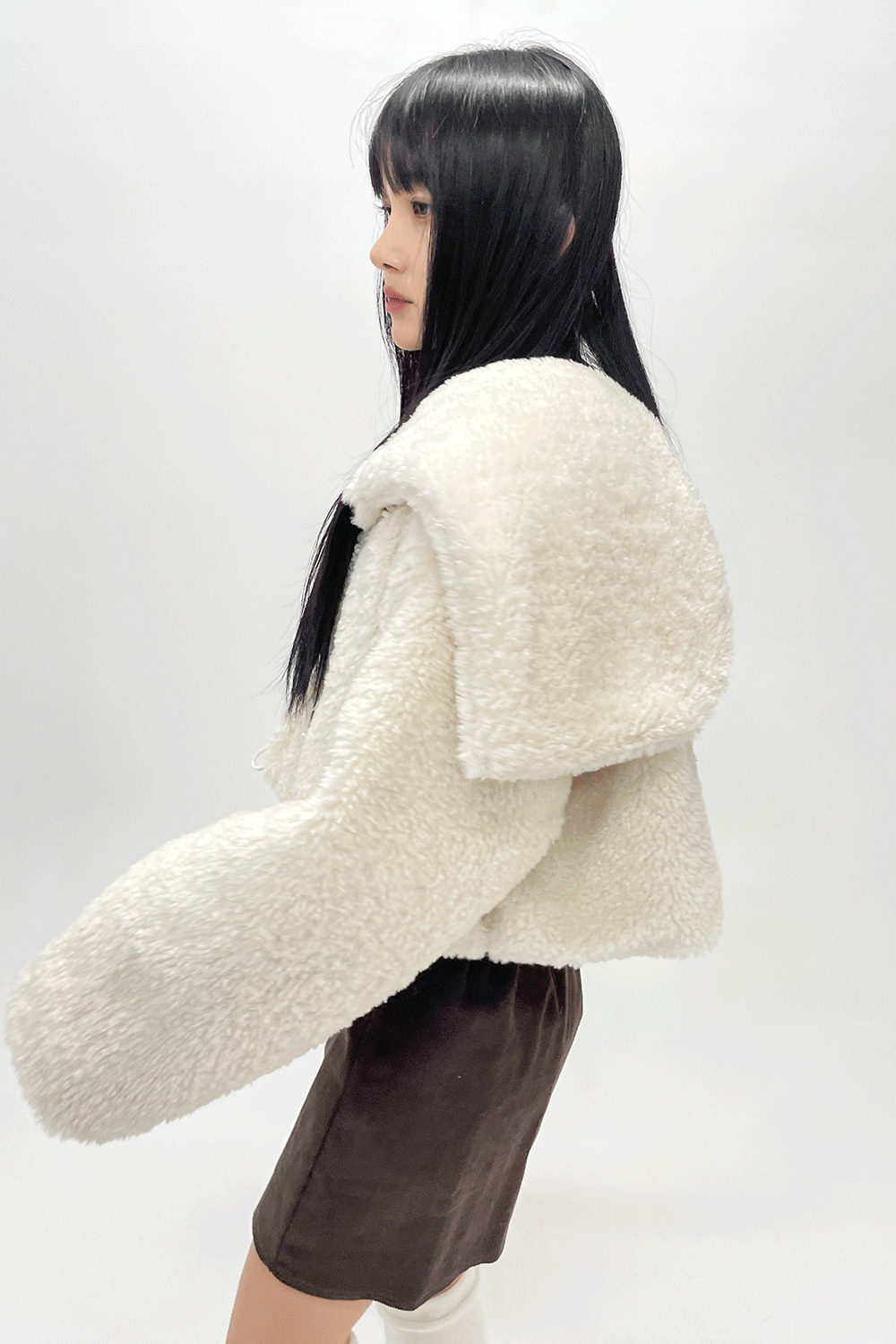 toggle two way fur jacket (2colors)