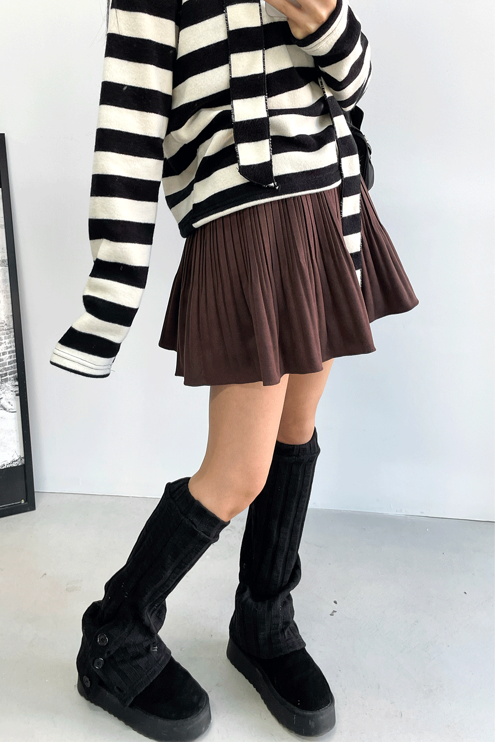 mimi pleats mini skirts (2colors)