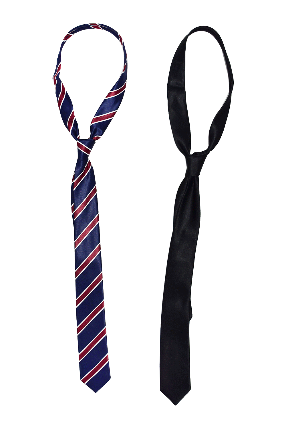 satin slim neck tie (2colors)